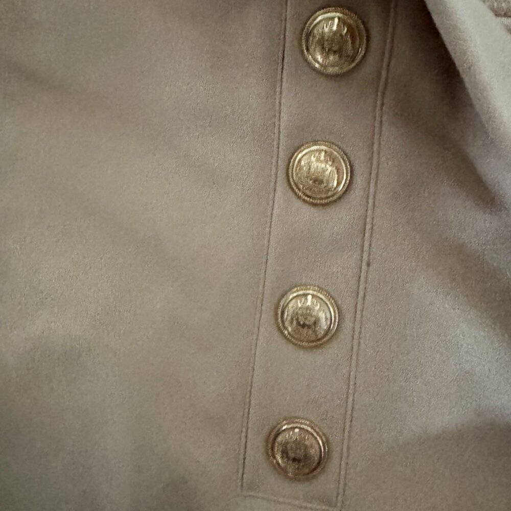 H&M Taupe High-Waisted Button-Front Shorts | XXL | NWT - Picture 3 of 5